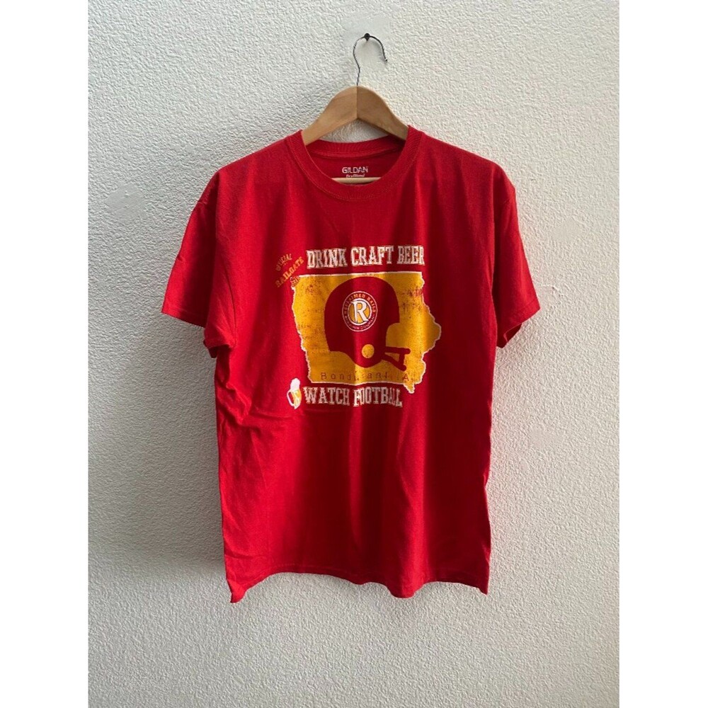 Reclaimed Rails Brewing Company Bondurant Iowa State Cyclones Football T-Shirt L